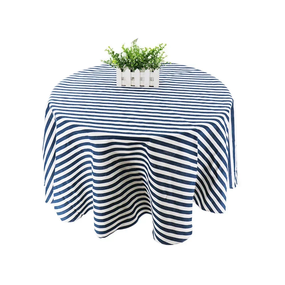 150cm Round Tablecloth Washable Cotton Table Cloth Stain Resistant ,Table Coverfor Dining, Indoor, Outdoor Party Picnic Dining