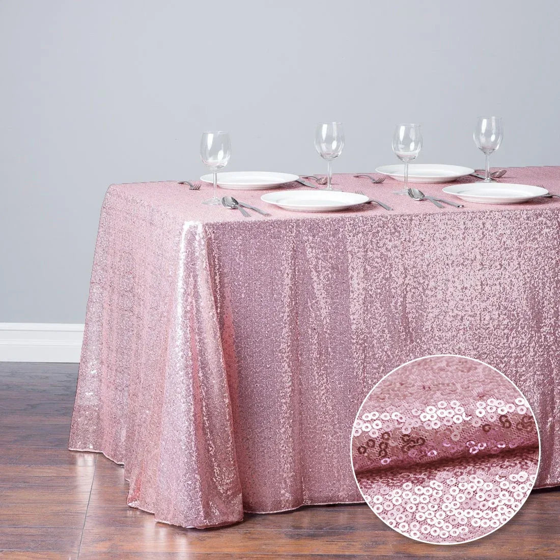 120x180cm Sequin Table Cloth Rectangular Table Cover Rose Gold Glitter Tablecloth For Wedding Birthday Party Home Decoration