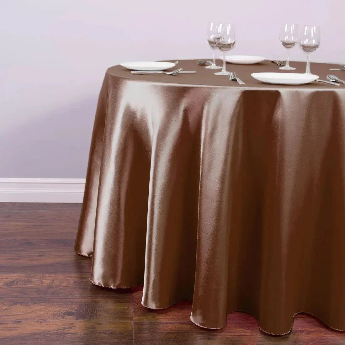 White Round Tablecloth Stain Wrinkle Resistant Table Cover for Wedding Banquet Table Decor Dining Table Buffet Parties Camping