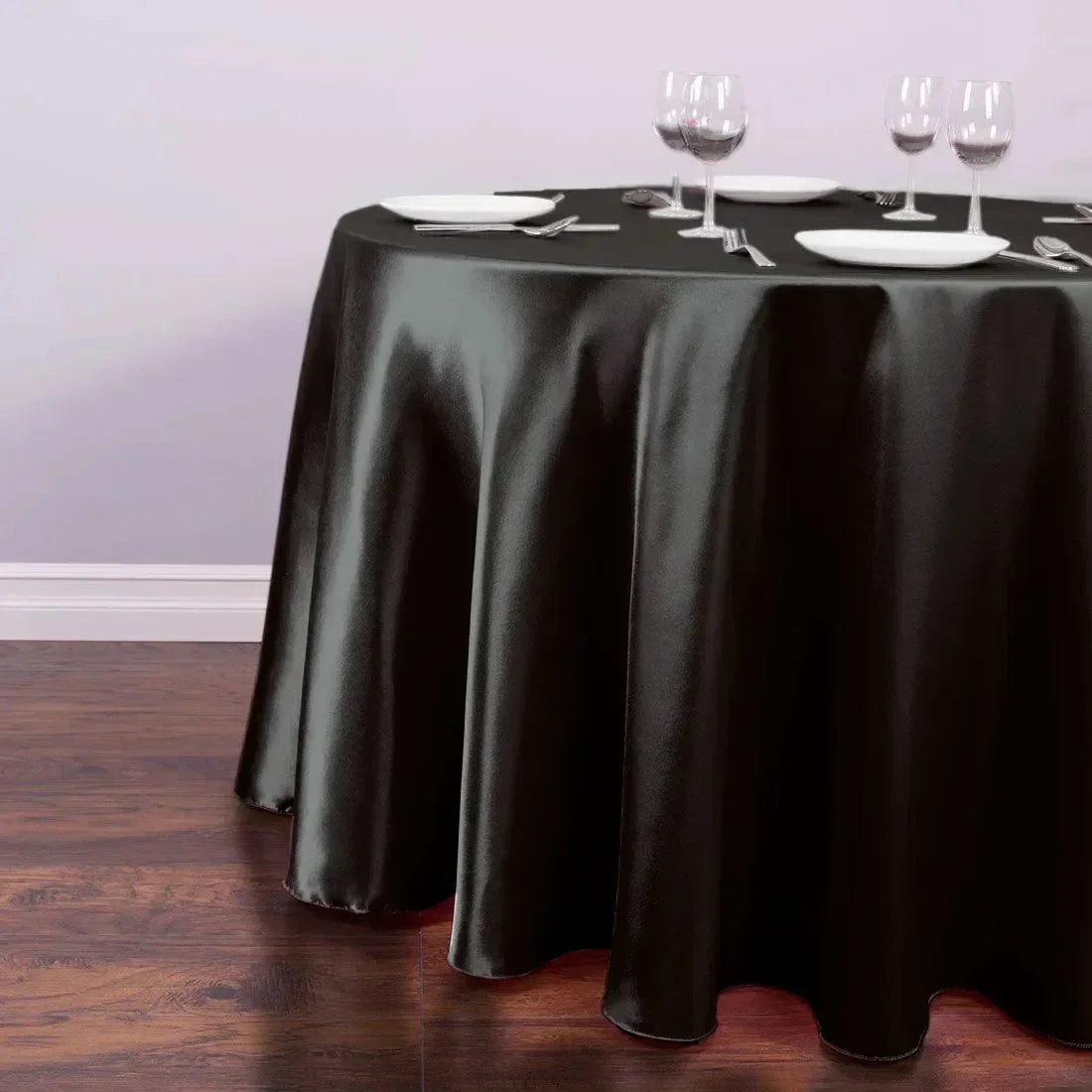 White Round Tablecloth Stain Wrinkle Resistant Table Cover for Wedding Banquet Table Decor Dining Table Buffet Parties Camping