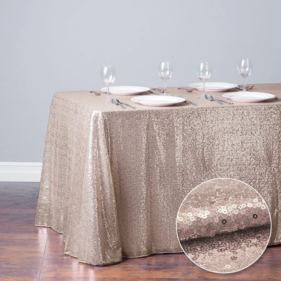 120x180cm Sequin Table Cloth Rectangular Table Cover Rose Gold Glitter Tablecloth For Wedding Birthday Party Home Decoration